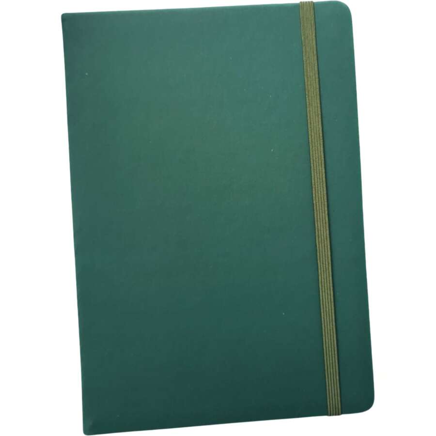 Moleskine Style Notebook 14x20 SKETCHBOOK With Or Without Lines - 墨綠色-帶線 - 查看 1