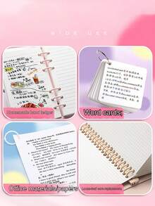 1个可爱金属单孔打孔机，多色迷你打孔机，适用于装订书籍、笔记本、DIY卡片文件纸，可在学校办公室使用 - 彩色 - 查看 7