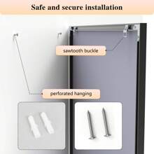 BEAUTME Bathroom Wall Mirror, Multiple Sizes Available, Black Bathroom Mirror, Aluminum Frame & Right Angle Rectangular Mirror, Vanity Mirror For Bathroom, Decorative Wall Mounted Mirror Horizontal/Vertical