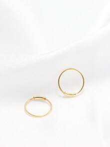 925 Sterling Silver Nose Rings Piercing Nose Hoop Body Jewelry 22G 9mm - Yellow Gold - View 5