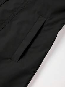 Risissida Women's Double-Breasted Trench Coat, Suitable For Commuting & Casual Wear, Solid Color Design, Fashion & Versatile For Spring & Autumn - Black - View 9