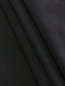 Camiseta gráfica de manga corta regular con patrón de luna y flores para mujer de talla grande, para el verano - Negro - Ver 4