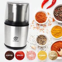 SUPERLEX Electric Coffee Bean Grinder - 200W, Spice Grinder, Grain Mills, Stainless Steel, Easy To Clean, Portable Coffee Grinder For Spices And Nuts, 100g - UK Plug(220-240V) - View 6