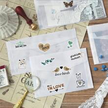 1 pezzo Set di adesivi scintillanti per matrimoni per inviti, cartoline augurali, organizzazione matrimoni