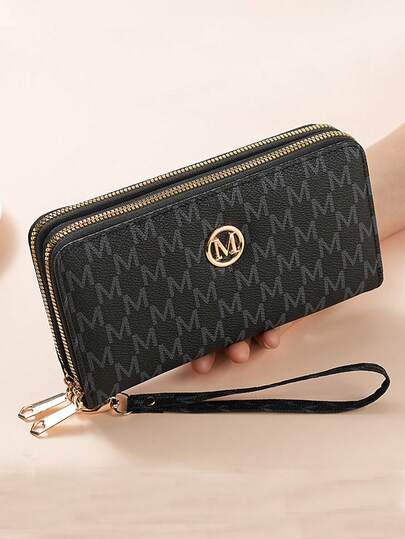 Portofel pentru telefon mobil cu imprimeu vintage pentru femei, stil coreean, portofel lung cu fermoar, geantă de mână la modă, cu suport pentru carduri, portofel mini, portofel lung, portofel cu încheietura mâinii, portofel nou