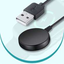 EIGIIS 1pc Watch Charger Compatible With Galaxy Watch 6/4/3/5pro, Wireless Magnetic Fast Charging (Black)