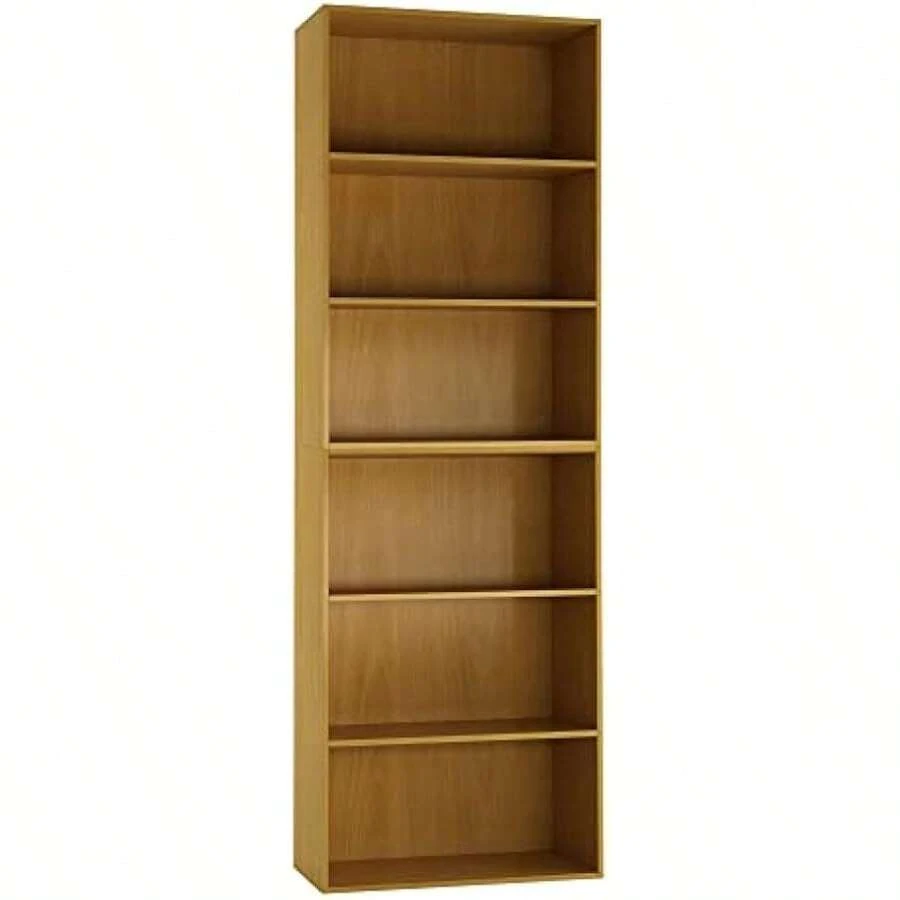 Bücherregal aus Holz 6 Etagen breit Buche - als Bild - Übersicht 1