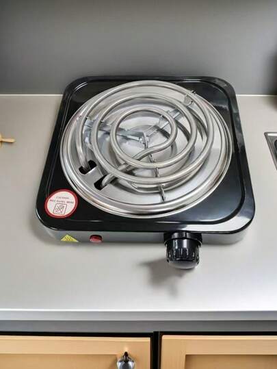 1000W Portable Household Electric Stove, 5-Speed Adjustable Temperature Control Cooking Stove, Suitable For Home Dormitory Camping Cooking, Electric Charcoal Stove, Heating Stove, High Power Fast Heating