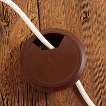 4pcs 60mm Plastic Desktop Cable Grommet Covers, Round Cable Management Grommets For Computer Desks