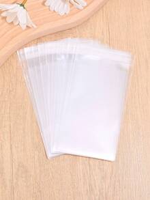 100pcs Self Adhesive Thickened Transparent Jewelry Storage Bags Suitable For Daily Household Use - Clear - View 6