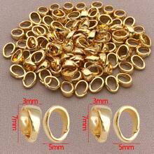 10/20/30pcs 3x7mm 18K Gold Plated Pinch Clip Bail Clasps Pendant Clasp Connectors Bails Pendant Brass Necklace Snap Bails For Neckalace Bracelet Jewelry Making DIY Craft
