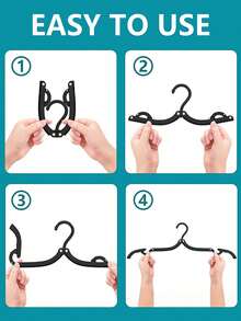 Travel Clothes Hangers Multi-Functional Folding Clothes Rack For Dorms Home Cruise And Drying Clothes Travel Essential Accessories Back To School Essential - Multicolor - View 3