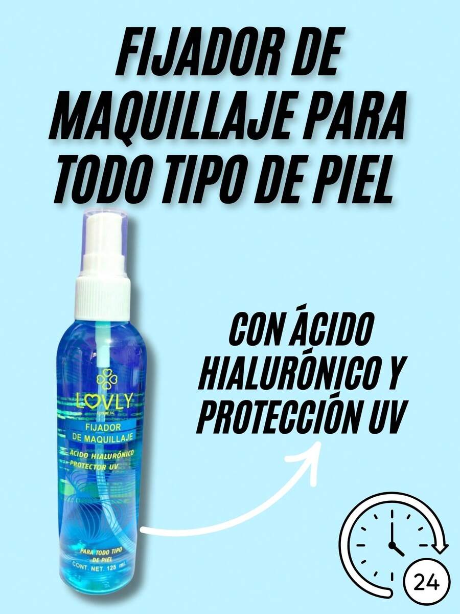 Makeup Fixer With Hyaluronic Acid And UV Protector For All Skin Types - Blue - View 1