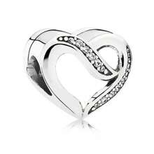 1Pc Valentine's Day Gift Love Series Love Bow Eternal Love Beads Charm For Snake Bracelet Necklace Key Chain Silver Pendant Beads Diy Jewelry Making Anniversary Christmas Gifts To Girl Lovers