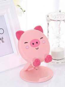 1pc Cute Cartoon Mobile Phone Holder, Rotatable Portable Foldable Desktop Slouchy Bracket For Tablet, Live Streaming Stand