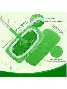 6pcs/4pcs/2pcs/ Premium Microfiber Mop Pads - Reusable, Washable, And Durable Refills For Efficient Dry & Wet Cleaning - Strong Elastic, Plastic Material, And Long-Lasting Performance - Multicolor - View 5