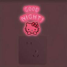 Sanrio ملصقات مضيئة في الظلام بتصميم كورومي وسينامورول وهالو كيتي مقاومة للماء، قابلة للإزالة واللصق، لديكور المنزل والهدايا والملصقات الشخصية