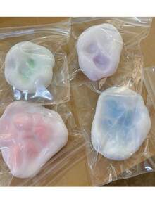 1pc Handmade Mochi Squishy Toy, Slow Rising Stress Relief Squeeze Ball, Cute Small Gift - Multicolor - View 1