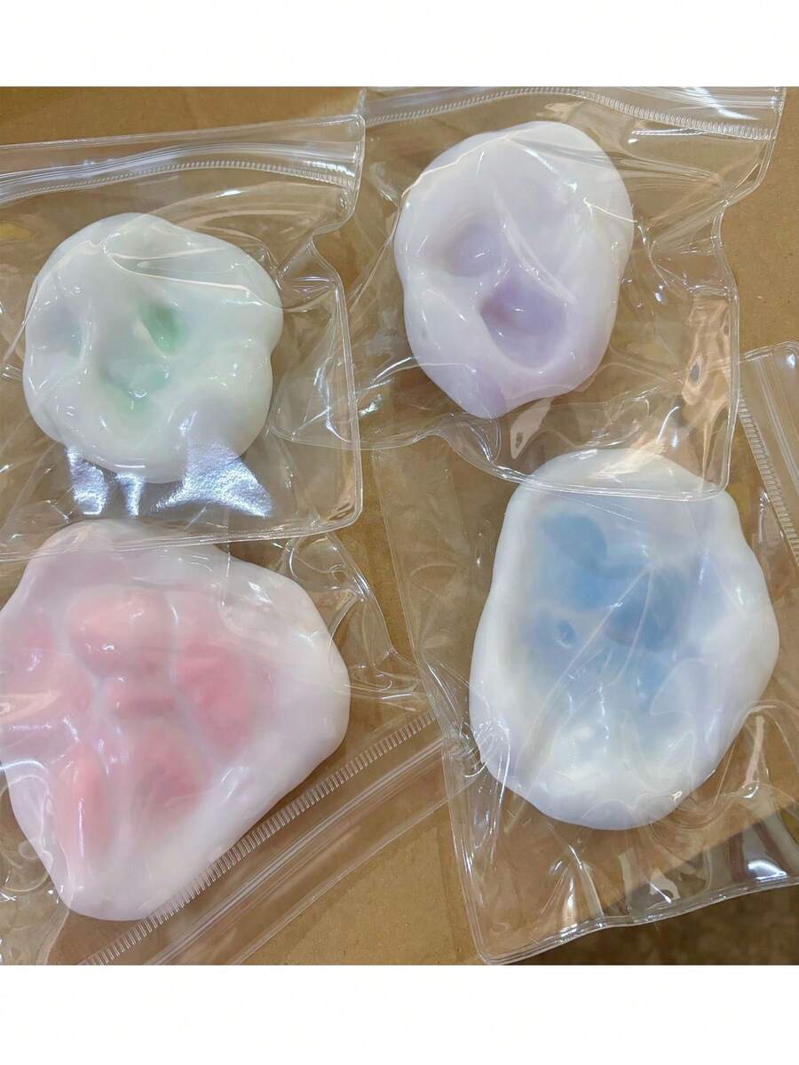 1pc Handmade Mochi Squishy Toy, Slow Rising Stress Relief Squeeze Ball, Cute Small Gift - Multicolor - View 1