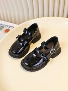 Girls Bow Decor Mary Jane Flats