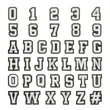 37 件黑白字母数字鞋饰，鳄鱼 PVC 图案，适用于木屐凉鞋手链，适合女士男士成人儿童女孩男孩青少年的礼物，派对装饰 - 37件黑白字母 - 查看 2