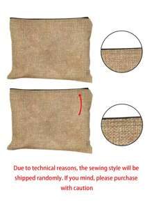 Un ensemble de sacs à main avec un imprimé léopard, un nœud et un motif de bande dessinée, fabriqué en lin jaune, comprenant un sac à main à boucle magnétique et une trousse de maquillage.