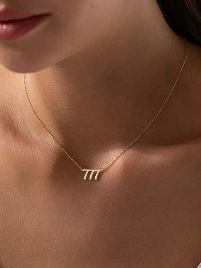 Angel Number Necklace, 111, 222, 333, 444, 555, 666, 777, 888 , Gold Angel Number Pendant Protection Necklace,Personalized Gift, Personalized Jewelry, Number Necklace, Mother's Day Gift,Stainless Steel Jewelry Gift For Her