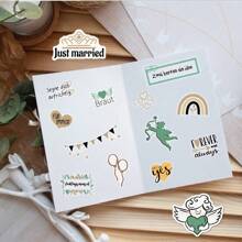 1 pezzo Set di adesivi scintillanti per matrimoni per inviti, cartoline augurali, organizzazione matrimoni
