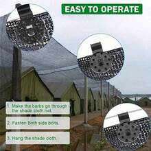 100个/50个重型黑色塑料遮阳夹 - 圆形遮阳网固定夹，蔬菜温室遮阳网紧固件，适用于花园，防鸟遮阳面料，花园网夹