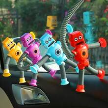 2pcs/4pcs Transforming Robot Suction Cup Toys - Relax For Kids, Perfect For Car, Bathroom, Bedroom Play - Assorted Colors(The Type Color Is Random) - Multicolor - View 1