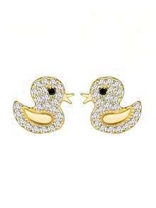 Cute Zirconia Little Duck Earrings, Women's Jewelry, Elegant, Daily Versatile Commuter Lucky Duck Earrings, Suitable For Weekday Clothing - Lucky Duck Earrings - View 13