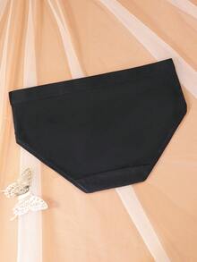 5条/套 女士100%纯棉内裤，高品质柔软透气黑色内裤