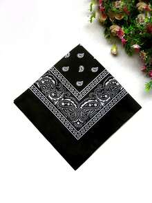 1/4/10 件佩斯利印花围巾四季通用女士方形男女通用柔软丝滑轻便沙滩头巾手帕面罩头带领带腰带手提包多功能装饰用途晚礼服派对旅行办公室婚礼礼物 - 方巾 - 查看 9