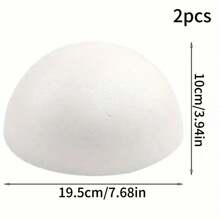 2pcs-8pcs White Solid Polystyrene Foam Hemisphere, Suitable For DIY Craft Projects, Art, Crafts, Family, Party Decoration, Stage Production, DIY Painting, Christmas, Halloween, New Year, Birthday Home Decoration, Etc