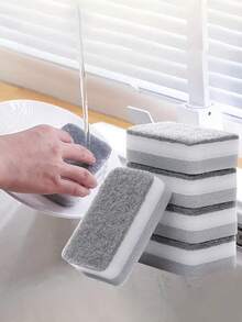 5/10/15/20 Peças Conjunto de Esponjas de Limpeza Pesadas e de Dupla Face - Efetivas para Limpeza Doméstica Pesada, Suaves em Pratos e Perfeitas para Serviços de Limpeza Comercial - Reutilizáveis, Absorventes e Fáceis de Limpar! - Multicolorido - Visão 14