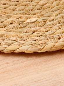 1/4 piezas Individuales tejidos, Individuales redondos de ratán, Individuales hechos a mano de jacinto de agua natural, Individuales rústicos tejidos, Individuales tejidos de estilo country de sauce para mesa, Adecuados para mesa de comedor, hogar, boda