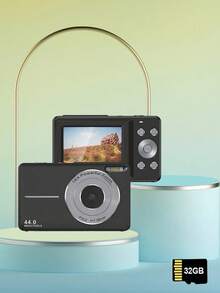 高清数码 CCD 摄像机 2.4 英寸显示屏 CMOS 传感器 16 倍数码变焦 4400w 像素照片 包含 32G 内存卡 + 数据线 + 相机 + 电池 + 挂绳 + 收纳袋，适合男孩和女孩的节日礼物 - 相機+電池+記憶卡+數據線+掛繩+收納包 - 查看 17