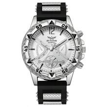 1 Stück - Herren Quarzuhr - bequemes Silikonarmband, Gehäuse aus Legierung, Analoganzeige - Vatertagsgeschenk, bestes Geschenk für Männer