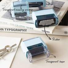 Sellos personalizados - Sellos de dirección, sellos de nombre, sellos de aniversario, regalos para amigos - Sello autoentintado. - Ver 3