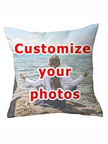 Customizable Pillowcase - Single-Sided Printing, 45cm/17.7 Inches, Suitable For Living Room Or Bedroom Decor, Machine Washable, Zipper Design, Knitted Fabric, Polyester Material - Multicolor - View 2