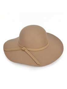 1pc Women Solid Color Casual Bohemian Retro Palace Vintage Style Party Street Pure Felt Hat, English Retro Felt Hat Suitable For Daily Outings And Shopping - MM1543-1 - View 10