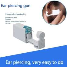 24PCS Disposable Ear Piercing Gun With Built-In Steel Stainless Stud Earrings-Safety Self Ear Piercing Kit