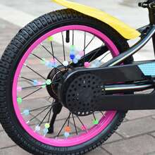 36pcs/Set Bike Wheel Spokes Beads, Colorful Plastic Clip Beads Bicycle Bike Spoke Decorations,Bike Spokes Accessoriess Wheel Decorations Covers, Random Color Color