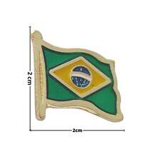 Brazilian Flag Pin Brooch - 彩色 - 查看 3