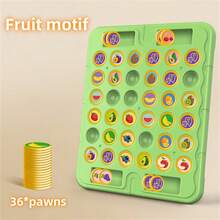 ¡Nueva alerta de juego de mesa! Ajedrez con patrón de frutas/animales que se da vuelta, un éxito en reuniones festivas, para retos de memoria, e ideal como regalo de Halloween y Navidad - Reversión - Ver 7