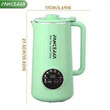 Máquina de hacer leche de nueces de alta capacidad PANCERKA - Funcionamiento automático con un solo toque, máquina de hacer leche de almendra y soja, perfecta para bebidas vegetales caseras, leche de avena y coco - Capacidad de 800ml, 220-240V, PANCERKA para invierno - Enchufe EU Tipo E(220-240V) - Ver 9