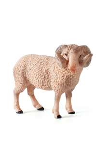 1pc Ranch Animal Figurine With Horn, Sheep Decoration Model, Static Desktop/Home Decor - Multicolor - View 9