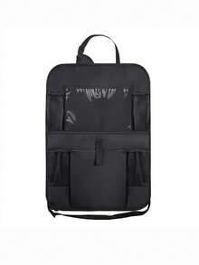 1 件/2 件汽车储物袋，牛津布椅背袋，公路旅行储物必需品，座椅旅行袋，长途旅行后座纸巾架，座椅后面挂袋采用防踢设计，平板且易于清洁，节省空间，通用汽车旅行配件 - 均碼 - 查看 15