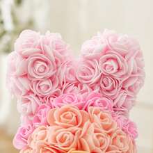 Rose Rabbit Immortal Rose Flower Rose Flower Ornament Forever Artificial Flower Easter Valentine's Day Roses Flower Bunny - Multicolor - View 6