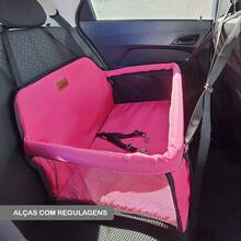 Car Seat For 2 Pets Together In The Car For Small Dogs Up To 30kg - Pink - View 7